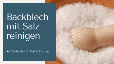 Backblech mit Salz reinigen - drei Methoden gegen Fette und Verkrustungen.