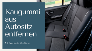 Kaugummi aus Autositz entfernen ➤ 8 Tipps bei Kunststoff, Leder & Polstern