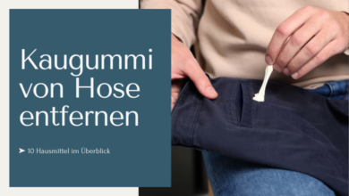 Kaugummi von Hose entfernen ➤ 10 Hausmittel im Überblick