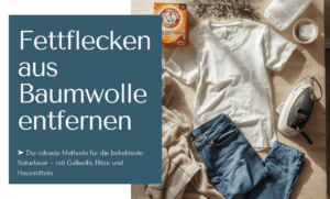 Fettflecken aus Baumwolle entfernen mit Gallseife, Hitze und anderen Hausmitteln