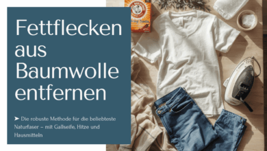 Fettflecken aus Baumwolle entfernen mit Gallseife, Hitze und anderen Hausmitteln