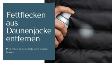 Fettflecken aus Daunenjacke entfernen ohne Daunen-Desaster