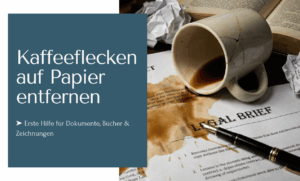 Kaffeeflecken auf Papier entfernen - Deine erste Hilfe bei Dokumente, Büchern und Zeichnungen.