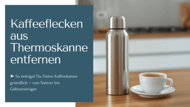 Kaffeeflecken und Kaffeerückstände aus Thermoskanne entfernen