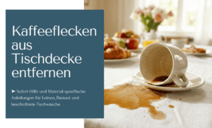 Kaffeeflecken aus Tischdecke entfernen mit vier bewährten Methoden.