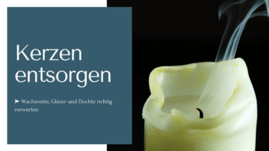 Kerzen entsorgen - Wachsreste, Gläser und Dochte richtig entsorgen