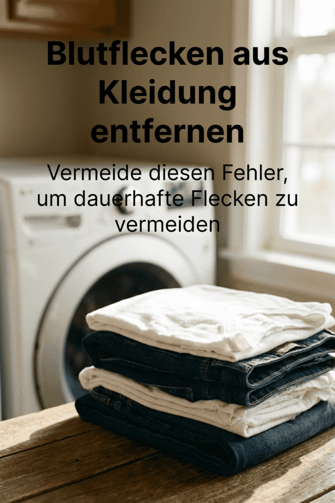 Blutflecken aus Kleidung entfernen und Fehler vermeiden.